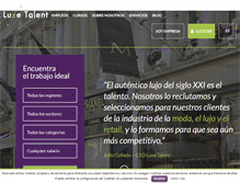 Tablet Screenshot of luxetalent.es